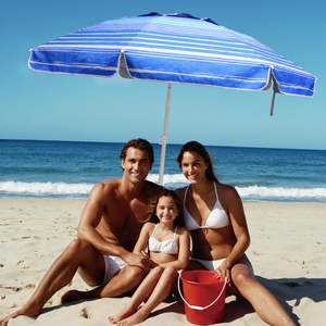 Poteau télescopique pliable à quatre sections de 2m avec ancre de sable <span class=keywords><strong>Parasol</strong></span> de plage pliable deux fois pour l'extérieur Parasols - Product Image 6