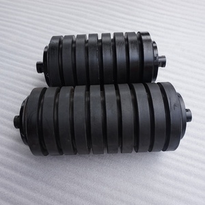 102mm de diámetro de la minería impacto cubierto de goma rodillo transportador - Product Image 2