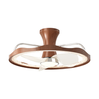 Ventilador de Techo Moderno de 21 Pulgadas con Luz, Control Remoto, 6 Velocidades, Lámpara LED para Dormitorio, Baño, Hierro, Flor, Bldc, Retráctil, Cromado