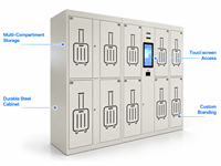 Prix Usine Promotionnel Armoire de Rangement Scolaire/Bureau/Salle de Sport à 9 Portes en Acier avec Serrure Électronique et 12 Compartiments pour Vêtements