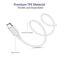Hochwertiges TPE Flexibles 5A Schnelllade USB auf Typ-C Daten-Ladekabel für Mobiltelefone
