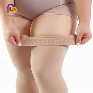 Compports 15-20mmHg <span class=keywords><strong>Medias</strong></span> hasta el muslo Antideslizante Soporte de pierna superior Brace <span class=keywords><strong>Medias</strong></span> de compresión de grado <span class=keywords><strong>para</strong></span> venas varicosas - Product Image 6