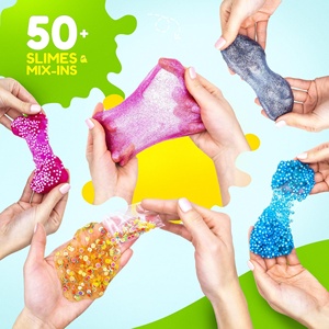 Cross-Border Eco-Friendly <b>DIY</b> Clay Slime <b>Kit</b> Crystal-Colored Mud Luminous Slime with Pinch Blistering Glue Gift Box - Product Image 2