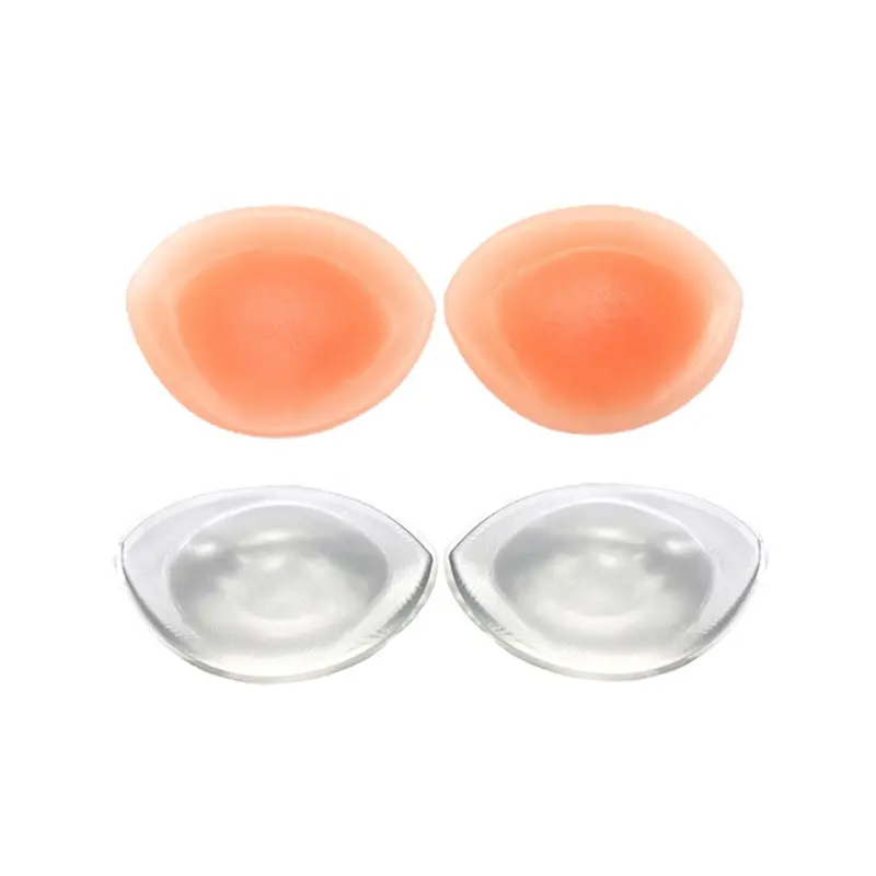 Abalone Shape Transparent Lift Soft Wholesale Swimwear Removable Liquid Gel Breast Enhancer Silicone Push Up Insert Bra Pads