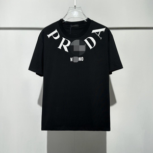Nueva Llegada Pulia Versión Correcta Algodón Puro de Alta Calidad 270g Cuello Redondo Manga Corta Estampado Vintage con Letras Camiseta de Verano para Hombre - Product Image 3
