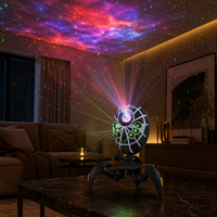 Projecteur d'étoiles laser LED RGB HENGBO D80 rechargeable 5V pour chambre, bureau et décoration intérieure