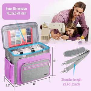 Bolsa de transporte para máquina de coser portátil universal de muestra gratis con capas dobles y gran capacidad - Product Image 4