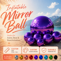 Ballon Miroir Géant Réfléchissant Chromé pour Événements de Mariage, Fêtes, Décoration de Scène, Festivals de Plage, Ballon Miroir Gonflable