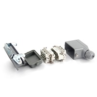 Connecteur industriel robuste BYLJQ 16A 500V IP65 série HE, multipolaire, rectangulaire, 4, 6, 10, 12, 16, 18, 20, 24, 32, 36, 40, 48 broches