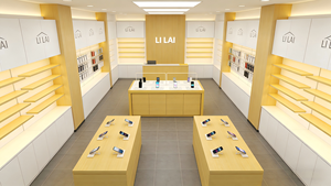 Vitrine de téléphone portable avec tiroir, écran LED, vitrine ronde, comptoir d'exposition pour magasin de téléphones portables - Product Image 5