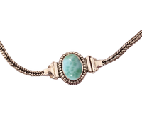 Cadena de Plata Hecha a Mano con Baño de Rodio, Ajustable, con Diseño Azul Natural, para Caja de Regalo, Precio al por Mayor, ODM, OEM