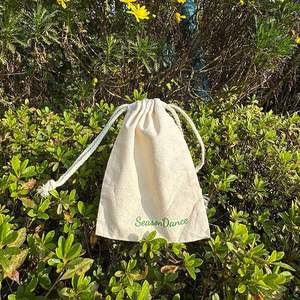 Custom Printed Cotton <b>Drawstring</b> Bag Eco Friendly Promotional <b>Pouch</b> for Gift Packing With Logo - Product Image 4