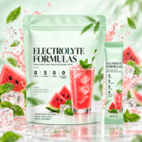 WELLBODY OEM/ODM Poudre d'électrolytes saveur pastèque 0 sucre 0 glucides 0 alcool Hydratation et récupération quotidiennes 30 sachets de 150g