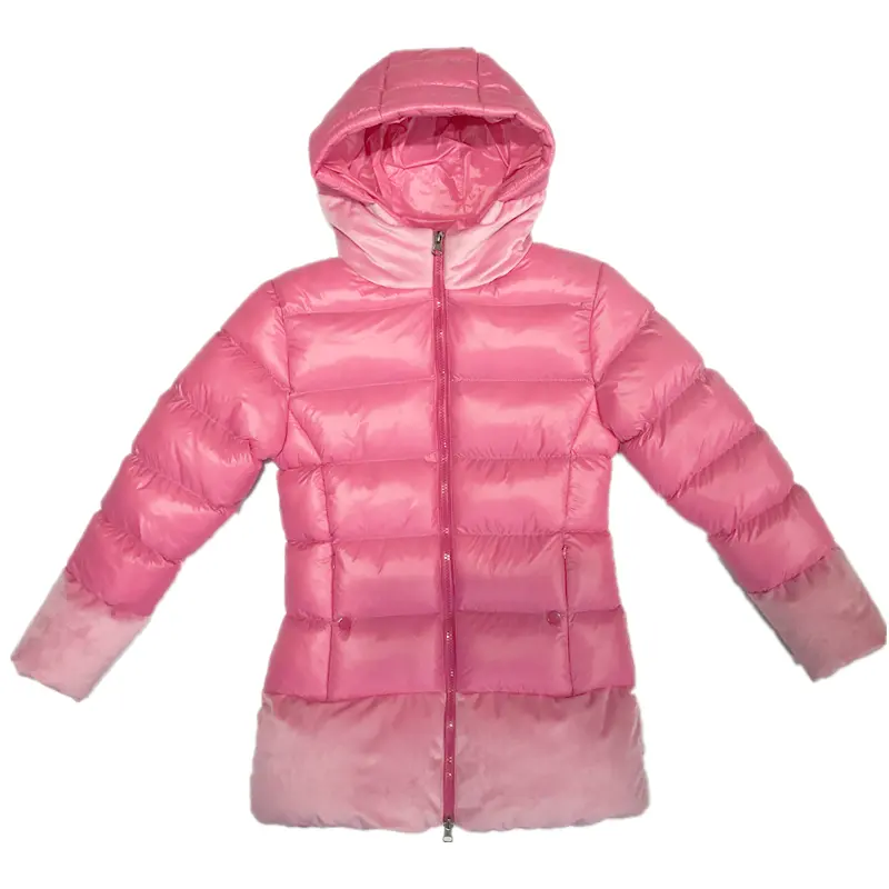 Fashion Trending Long Cotton-padded Cute Womens Jacket Winter Pink Bubble Jacket