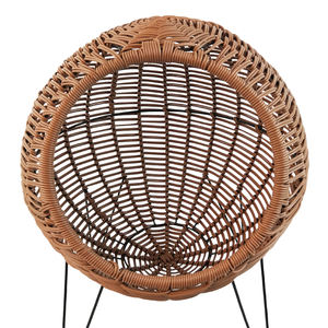 빨 수 있는 고리 버들 고양이 침대 돔 실내 고양이 애완 동물 둥지 고양이 숨기기 오두막을 돔 바구니에 등나무 애완 동물 집 - Product Image 5