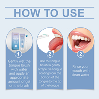 Kit de Gel Nettoyant pour la Langue, Gel Nettoyant pour la Langue Haleine Fraîche avec Brosse Grattoir à Langue, Gel Doux pour un Nettoyage en Profondeur des Soins Bucco-Dentaires