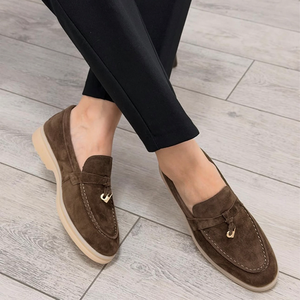 2026 New Brown Lamb Loafers for Women Comfortable Non slip Sheepskin Suede One Foot Lazy <b>Shoes</b> - Product Image 1
