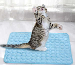 2025 Pet Hot Selling Mehrfarbige atmungsaktive Eisse ide Kühl kissen Hunde katze Eis polster - Product Image 1