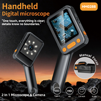 Microscopio Digital de Bolsillo LCD Portátil de 10.1 Pulgadas, Mini con 8 Luces LED, Pantalla Externa de 2MP Full HD, Compatible con 50X-1600X 24MP