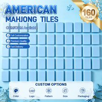Jeu de Mahjong Chinois Classique 144 Tuiles, Personnalisé sur Mesure, en Acrylique, pour Voyage