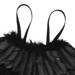 Piuma Per Le Danze di Halloween Bianco e Nero <span class=keywords><strong>Angelo</strong></span> <span class=keywords><strong>Ali</strong></span> di Spettacoli Teatrali di Travestimento costume di Carnevale - Product Image 4