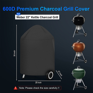 Robuste Étanche 600D BBQ Couvre Charbon De Bois Bouilloire Grill Couverture Pour <span class=keywords><strong>Weber</strong></span> 22 Pouces Master Touch Charcoal Grill - Product Image 2