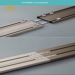 Binari in alluminio a doppia tenda <span class=keywords><strong>per</strong></span> impieghi gravosi montati a soffitto <span class=keywords><strong>per</strong></span> <span class=keywords><strong>tende</strong></span> di lusso da soggiorno - Product Image 6