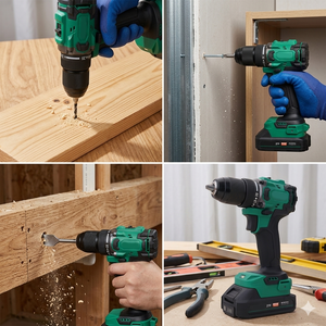 สว่านไร้สายแรงบิดสูง 21v 24v 48v ชุดสว่านลิเธียม พร้อมสว่านไฟฟ้าไร้สายทนทาน พร้อมไขควงและดอกสว่าน - Product Image 4