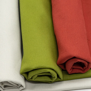 Tissu sergé à double cœur en coton et élasthanne à faible élasticité, couleur kaki, pour la production de vêtements de travail - Product Image 2
