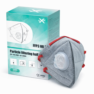 Masker <span class=keywords><strong>Respirator</strong></span> Lipat Datar Sekali Pakai <span class=keywords><strong>FFP3</strong></span> <span class=keywords><strong>NR</strong></span> D 6 Lapis dengan Katup, Standar EN149 Khusus, Uji Dolomit Lulus - Product Image 4