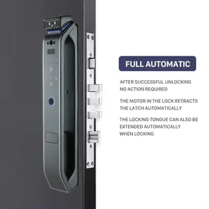 LEZN K60 Tuya Fingerprint Card Key Smart Door Lock High Quality Aluminum Alloy Bluetooth Customized Body