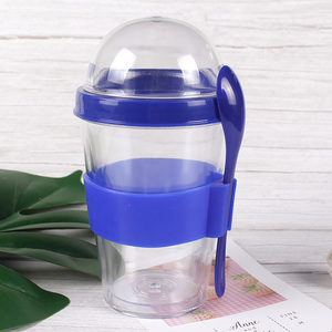 Hot sell plastic cereal cup on the Go Plastic yogurt ice cream cup On the Go