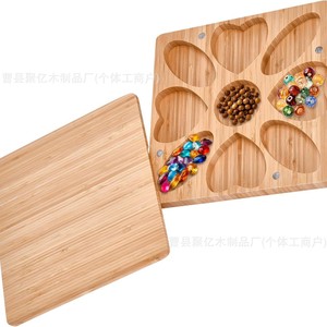 Caja de madera para abalorios, organizador de cuentas con múltiples compartimentos en forma de flor para hacer joyas, bandeja de exhibición para pulseras y anillos - Product Image 5