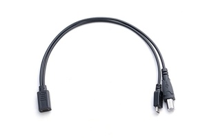 <span class=keywords><strong>Cable</strong></span> de Extensión Divisor Tipo-C Hembra a Micro USB Macho + Tipo-B Macho, Material de PVC para Smartphones, Discos Duros Móviles, Datos - Product Image 3