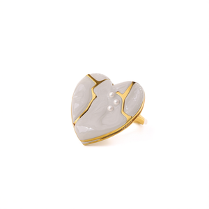 Heart Shape <b>Ring</b> 316L Stainless Steel PVD <b>Gold</b> Plating Fashion Jewelry Women's Accessory - Product Image 2