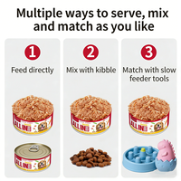 Nourriture en conserve pour animaux de compagnie, directement de l'usine, à mélanger avec des croquettes, foie de poulet véritable, pois et carottes, collation quotidienne pour chats et chiens