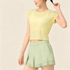 เสื้อครอปท็อปโยคะผู้หญิงแบบตาข่ายผูกหลัง แขนสั้น สำหรับออกกำลังกาย แห้งเร็ว ระบายอากาศดี เหมาะสำหรับวิ่งและฟิตเนส ขายส่ง - Product Image 3