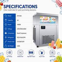 Machine à glaces automatique commerciale neuve, 40 bâtonnets, congélation rapide, 1000W, acier inoxydable, pour les magasins de crème glacée