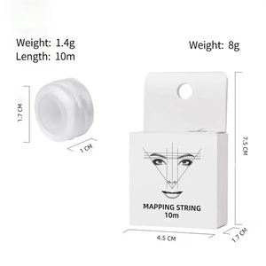 Di alta qualità Henna sopracciglia sopracciglia tatuaggio fronte fronte filo nero bianco Pre-inchiostrato stringa di mappatura utilizzato nel tatuaggio cosmetico - Product Image 3
