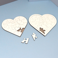 Vente en gros de puzzles en papier personnalisés DIY, blancs, en forme de cœur rond, rectangulaires, pour sublimation, cadre photo, puzzle