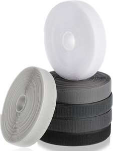 定制尺寸彩色黑白100% 聚酯自粘强力钩环扣带服装鞋袋 - Product Image 1