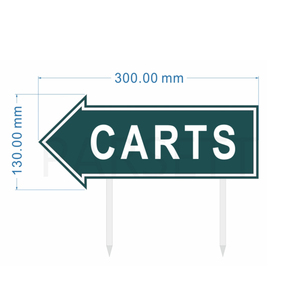 Voiturettes <span class=keywords><strong>de</strong></span> golf en plastique recyclé durable Marqueur directionnel Boîte en T résistant aux intempéries Signe <span class=keywords><strong>de</strong></span> <span class=keywords><strong>flèche</strong></span> avec pointes - Product Image 2
