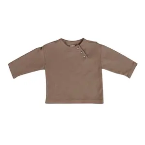 Herbst und Winter Baby Basishirt Kinder langärmeliges Oberteil dicker runder Nacken T-Shirt Babykleidung