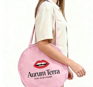 Bolsa de Tela Personalizada con Impresión a Medida, Ecológica, Redonda, para Regalo, Reutilizable, de Algodón, para Compras, para Mujer - Product Image 3