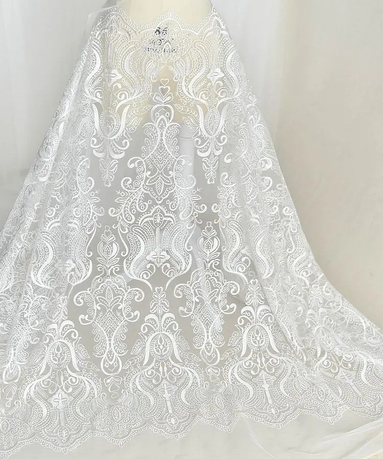 High-grade embroidery lace fabric for wedding dress