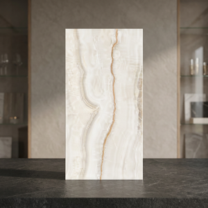 Tiger Onyx Luxury Glossy Glazed Porcelain Tiles Golden Marble Look 600x1200mm Premium Floor Wall Tile - Product Image 4