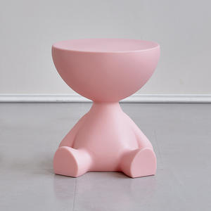 طاولة متحركة بتصميم مختصر بجانب سرير ، رف تخزين متعدد الطبقات بعجلات مع هيكل ثابت من مادة PP - Product Image 6