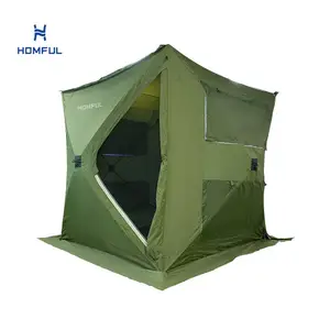 HOMFUL Outdoor Inverno Automático Pop Up Sauna tenda 4 Pessoas Isolados Ice Fishing Shelter Ice Fishing Tent