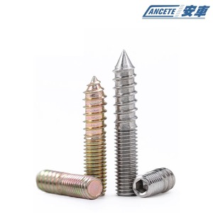 Tornillos de Fijación de Punta Cónica de Acero Inoxidable GR5, Cabeza Hexagonal, Zincados, Rosca Fina Métrica M3/M4, Fijaciones para Maquinaria - Product Image 1