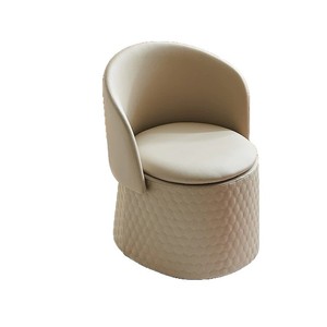 Taburete de Maquillaje Metálico de Alta Gama, Plegable, con Almacenamiento, Giratorio, Móvil, Otomana, Estilo Moderno y Sencillo para Dormitorio - Product Image 4